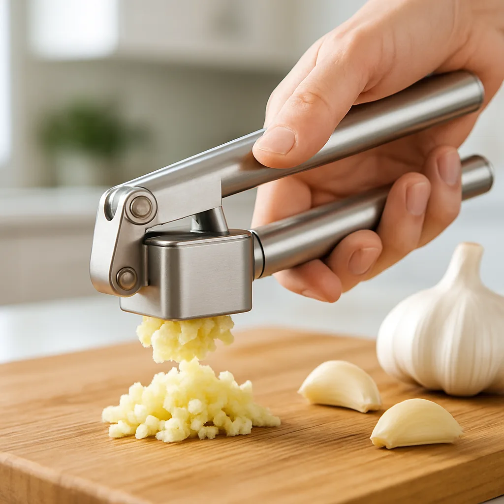 Prensador de ajos de acero inoxidable